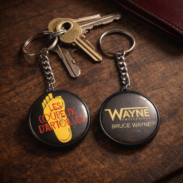 Porte-clé double face (37mm) "Personnalisé"