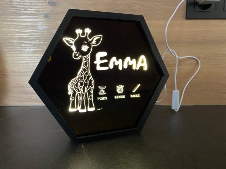 Lampe gravure sur miroir "Personnalisé" – Image 2