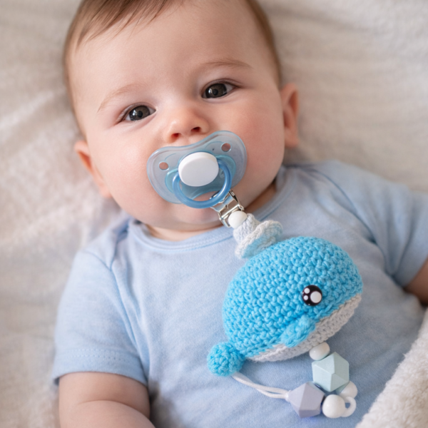 Attache tétine au crochet "Personnalisé"