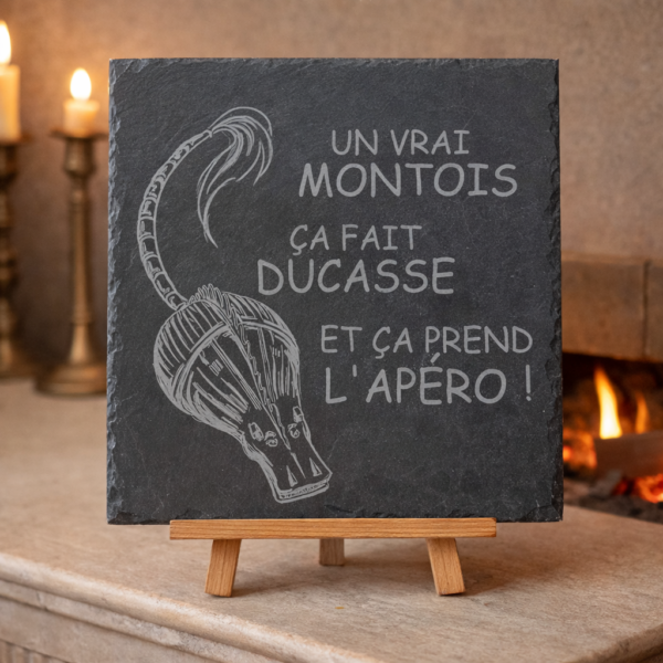 Ardoise carrée "Ducasse de Mons"