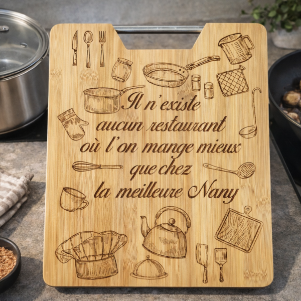 Gravure sur Planche en Bambou "Personnalisé"