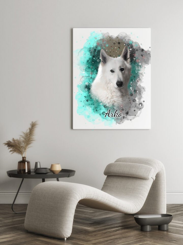 Portrait animaux type aquarelle "Personnalisé"