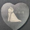 Gravure sur toile Coeur 29cm x 29cm x 1.5cm "Personnalisé" – Image 2