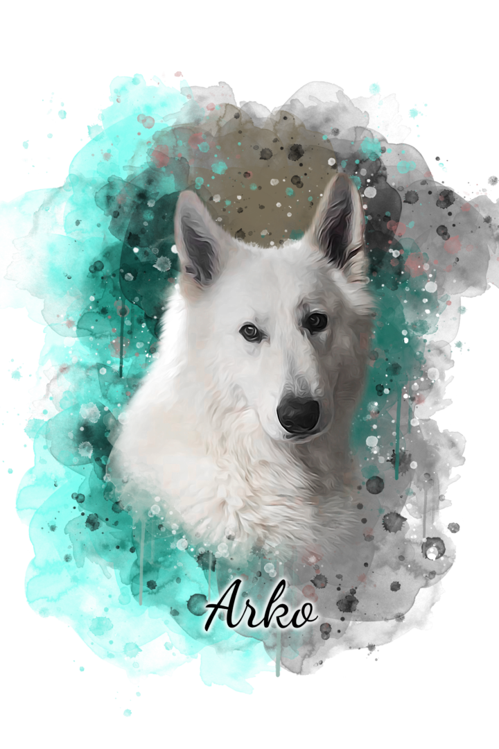 Portrait animaux type aquarelle "Personnalisé" – Image 4