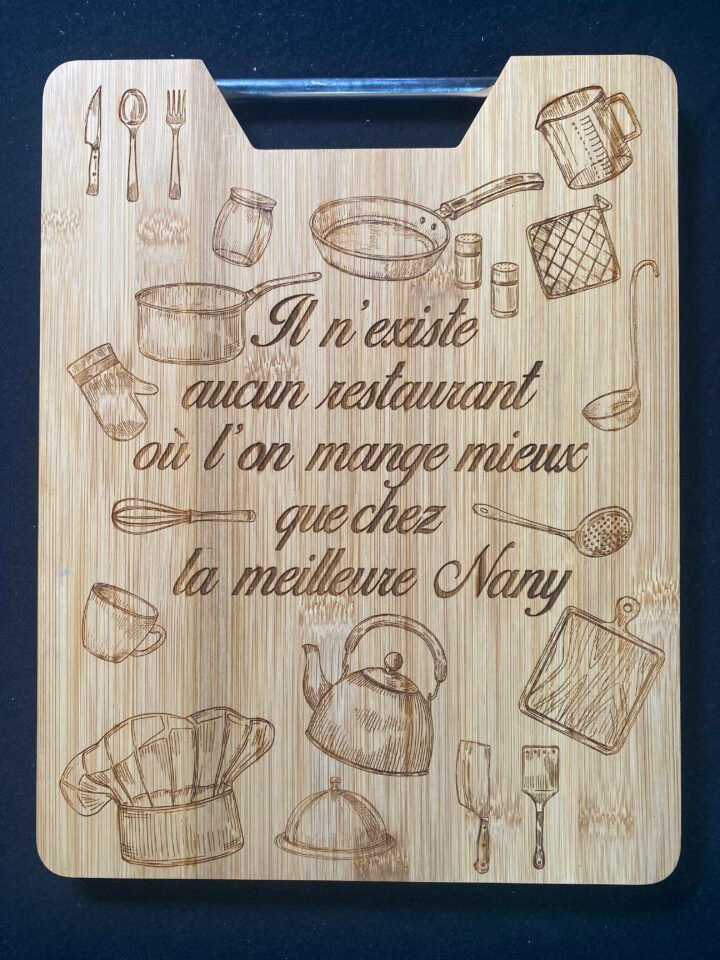 Gravure sur Planche en Bambou "Personnalisé"