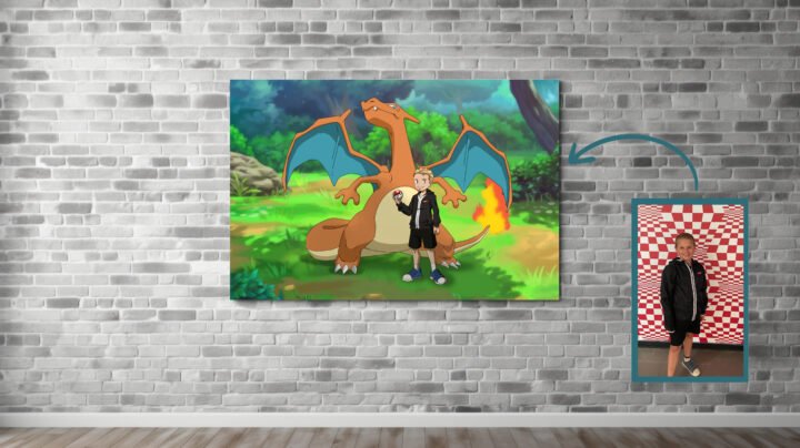 Portrait caricature style Pokémon (Type 1) "Personnalisé"