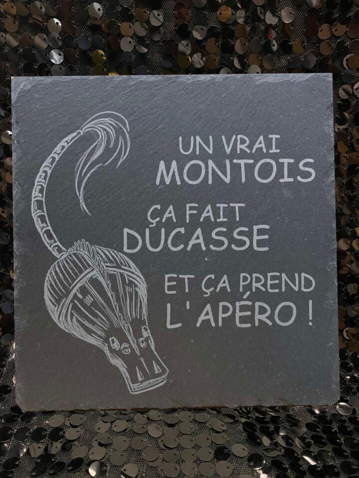 Ardoise carrée "Ducasse de Mons"