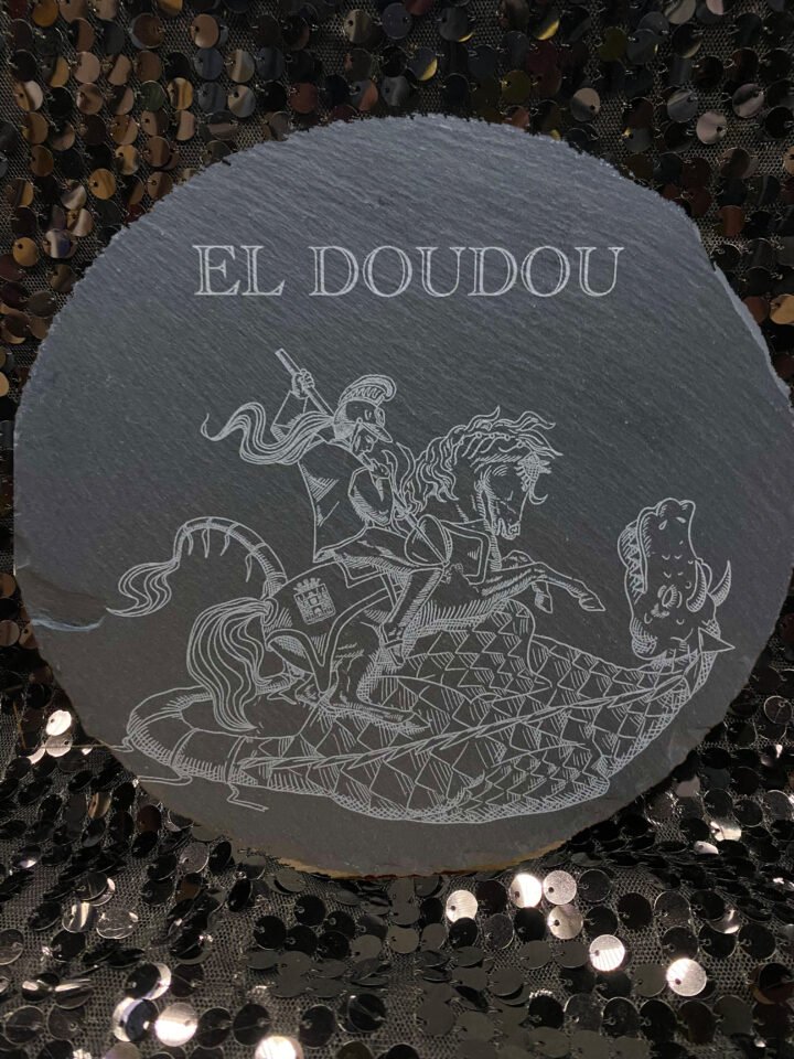 Ardoise ronde « El DouDou »