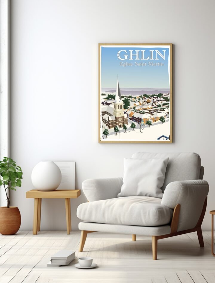 Illustration de l'église Saint-Martin de Ghlin