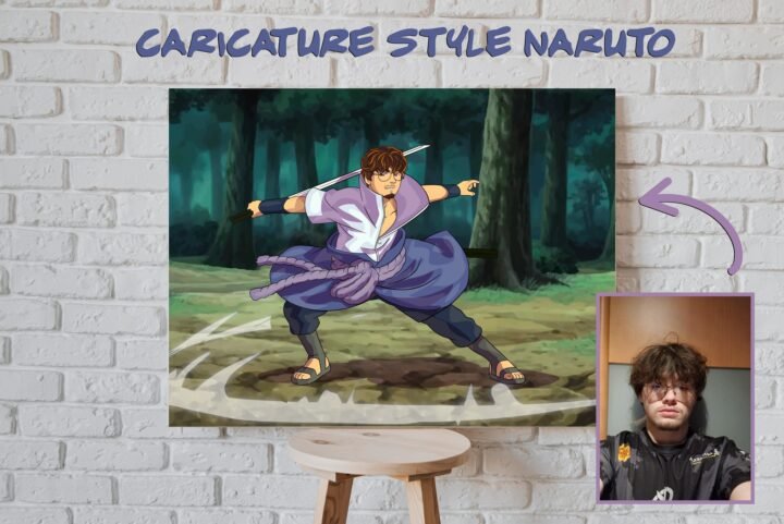 Caricature style Naruto "Personnalisé"