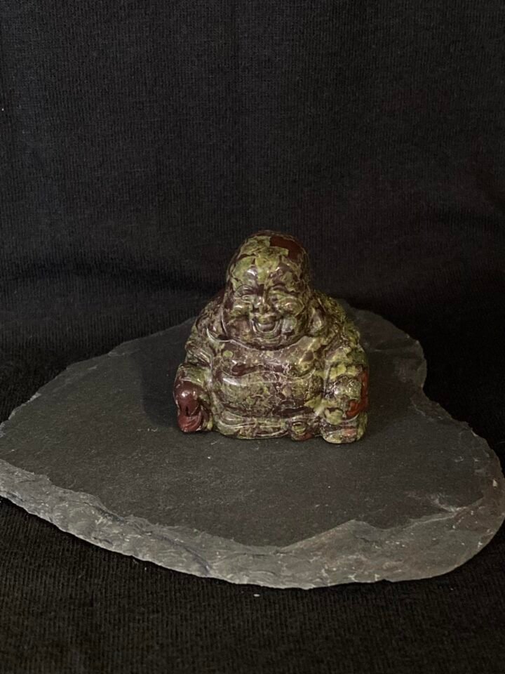 BOUDDHA 50MM JASPE SANG DE DRAGON