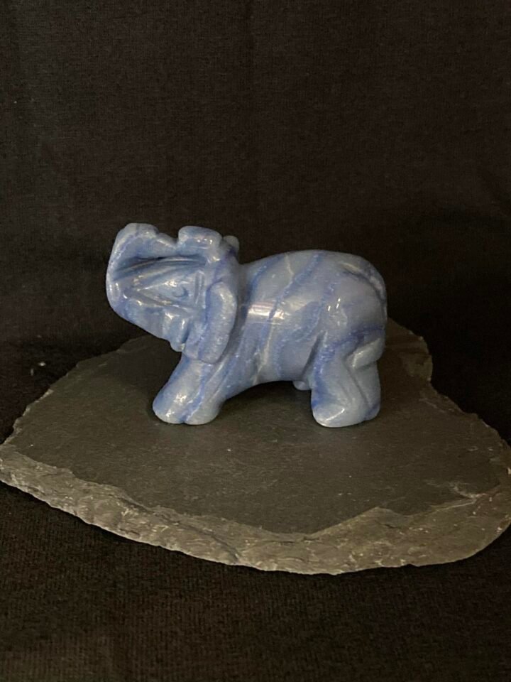 ELÉPHANT 50MM AVENTURINE BLEUE