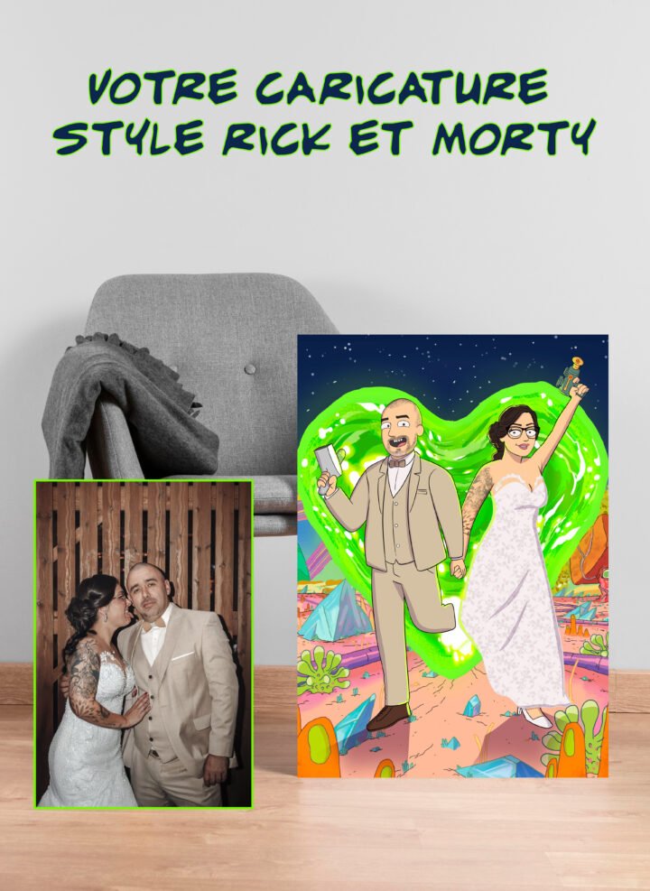 Caricatures style Rick et Morty "Personnalisé"