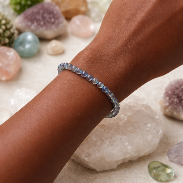 BRACELET BOULE 04MM LABRADORITE AAA