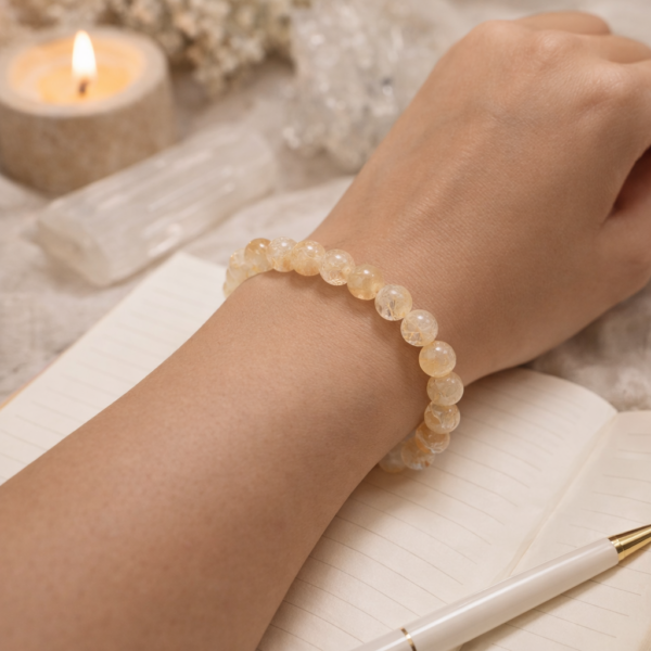 BRACELET BOULE 06MM CRISTAL DE ROCHE RUTILE AB