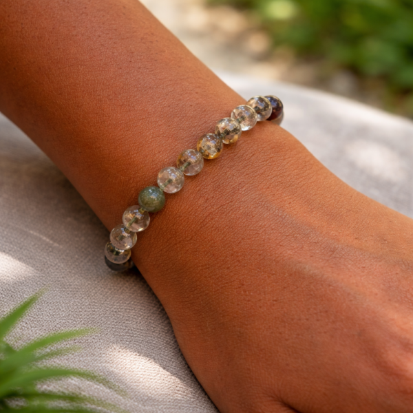 BRACELET BOULE 06MM QUARTZ CHLORITE A