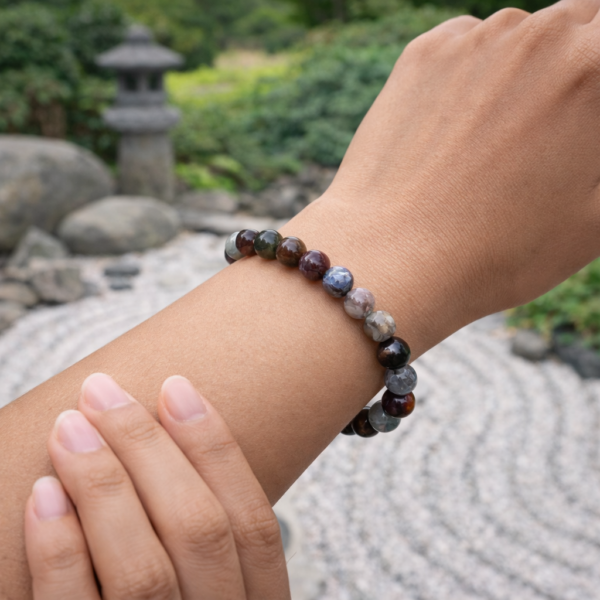 BRACELET BOULE 06MM AGATE CRAZY LACE ROUGE AA