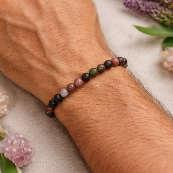 BRACELET BOULE 08MM TOURMALINE MULTICOLORE A+