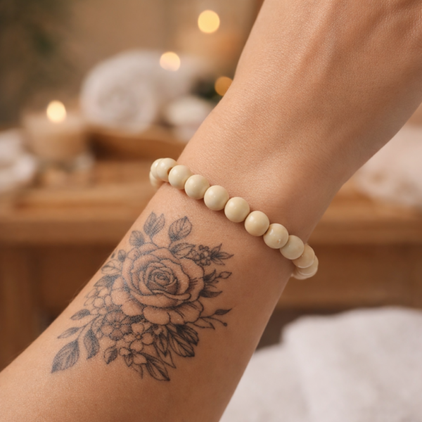 BRACELET BOULE 08MM AGATE RIVIÈRE A