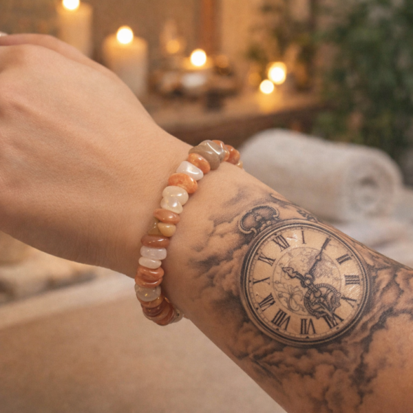 BRACELET BAROQUE PIERRE DE LUNE MULTICOLORE AA