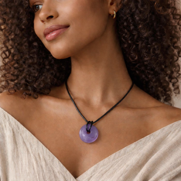 PENDENTIF DONUT AMÉTHYSTE BRÉSIL A (vendu sans chaine)