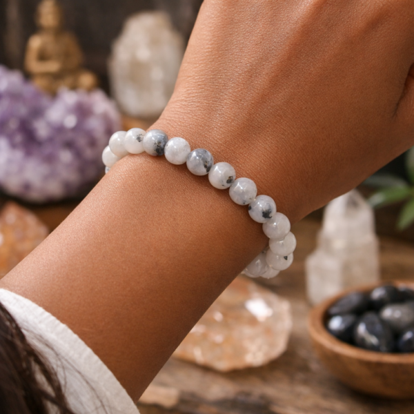 BRACELET BOULE 08MM PÉRISTÉRITE AB