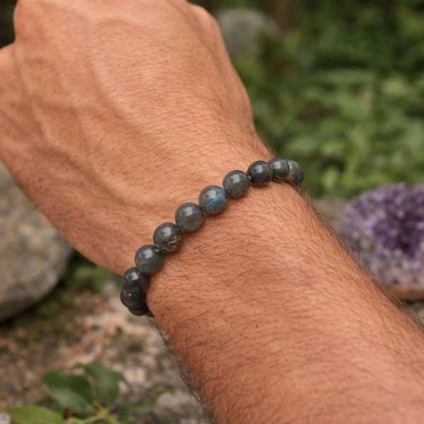 BRACELET BOULE 12MM LABRADORITE AA