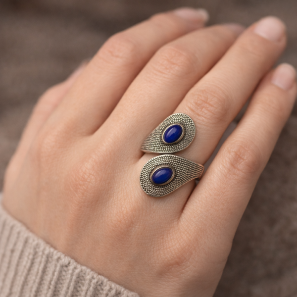 BAGUE ARGENT 925 MODÈLE 03 LAPIS LAZULI AA