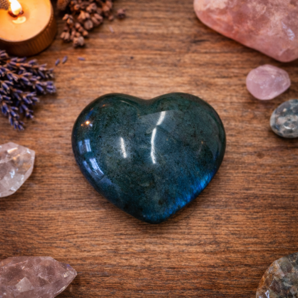 GALET COEUR 50MM LABRADORITE A+