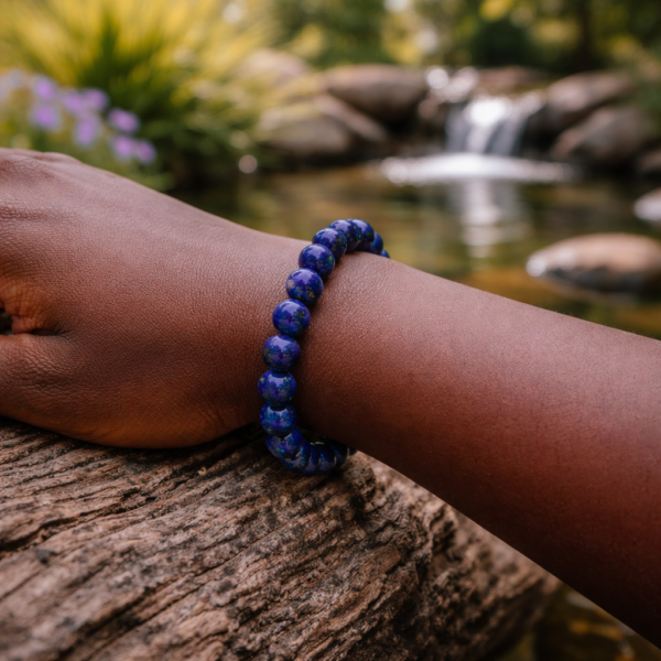 BRACELET BOULE 08MM LAPIS LAZULI AA+