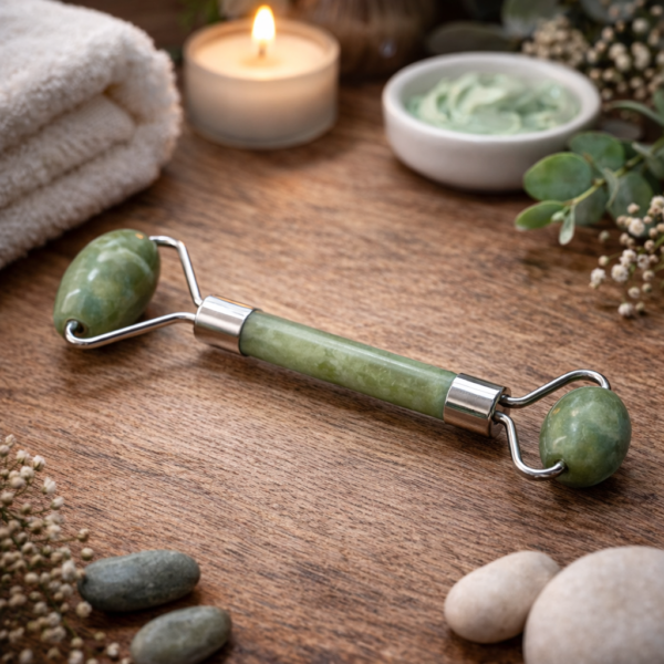 ROULEAU DE MASSAGE JADE DE CHINE A (2 TÊTES)