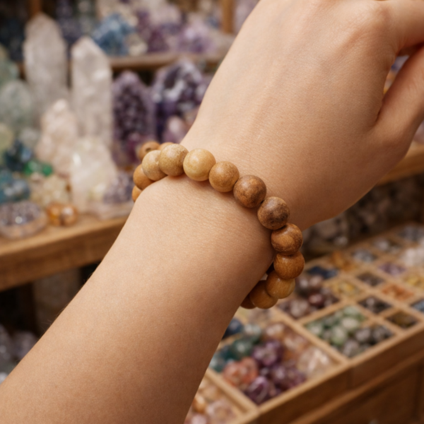 BRACELET BOULE 10MM PALO SANTO (BURSERA GRAVEOLENS) A