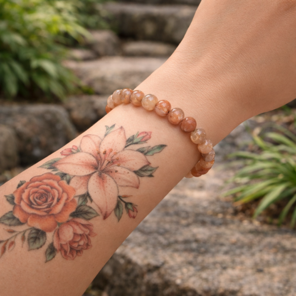 BRACELET BOULE 10MM PIERRE DE SOLEIL A