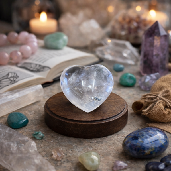 GALET COEUR 25 À 35MM CRISTAL DE ROCHE A