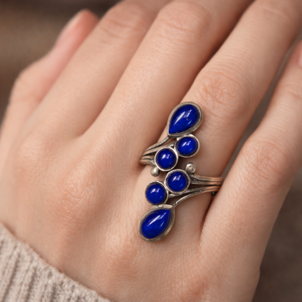BAGUE ARGENT 925 MODÈLE 01 LAPIS LAZULI AA