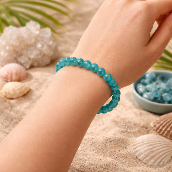 BRACELET BOULE 06MM AMAZONITE ÉTATS-UNIS AAA