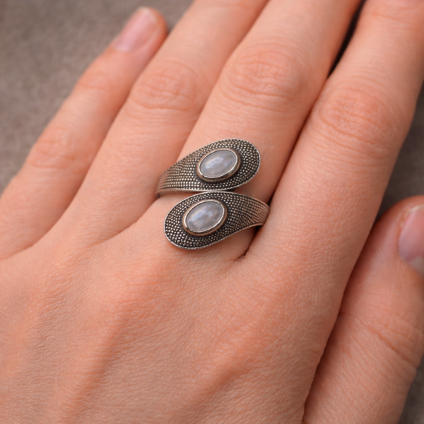 BAGUE ARGENT 925 MODÈLE 03 QUARTZ ROSE MADAGASCAR AA