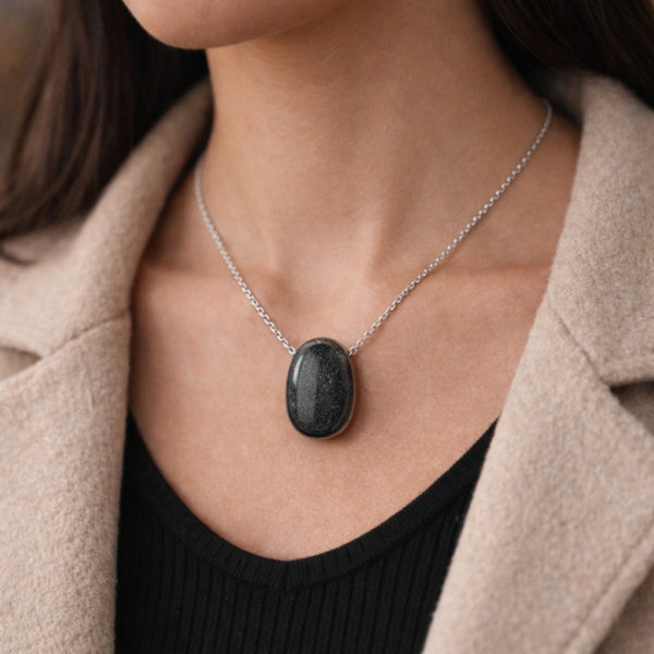 PENDENTIF PIERRE PERCÉE HÉMATITE A (*Vendu sans chaine)