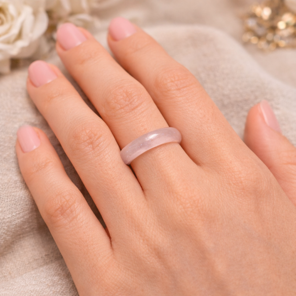 Anneau en Quartz Rose T52